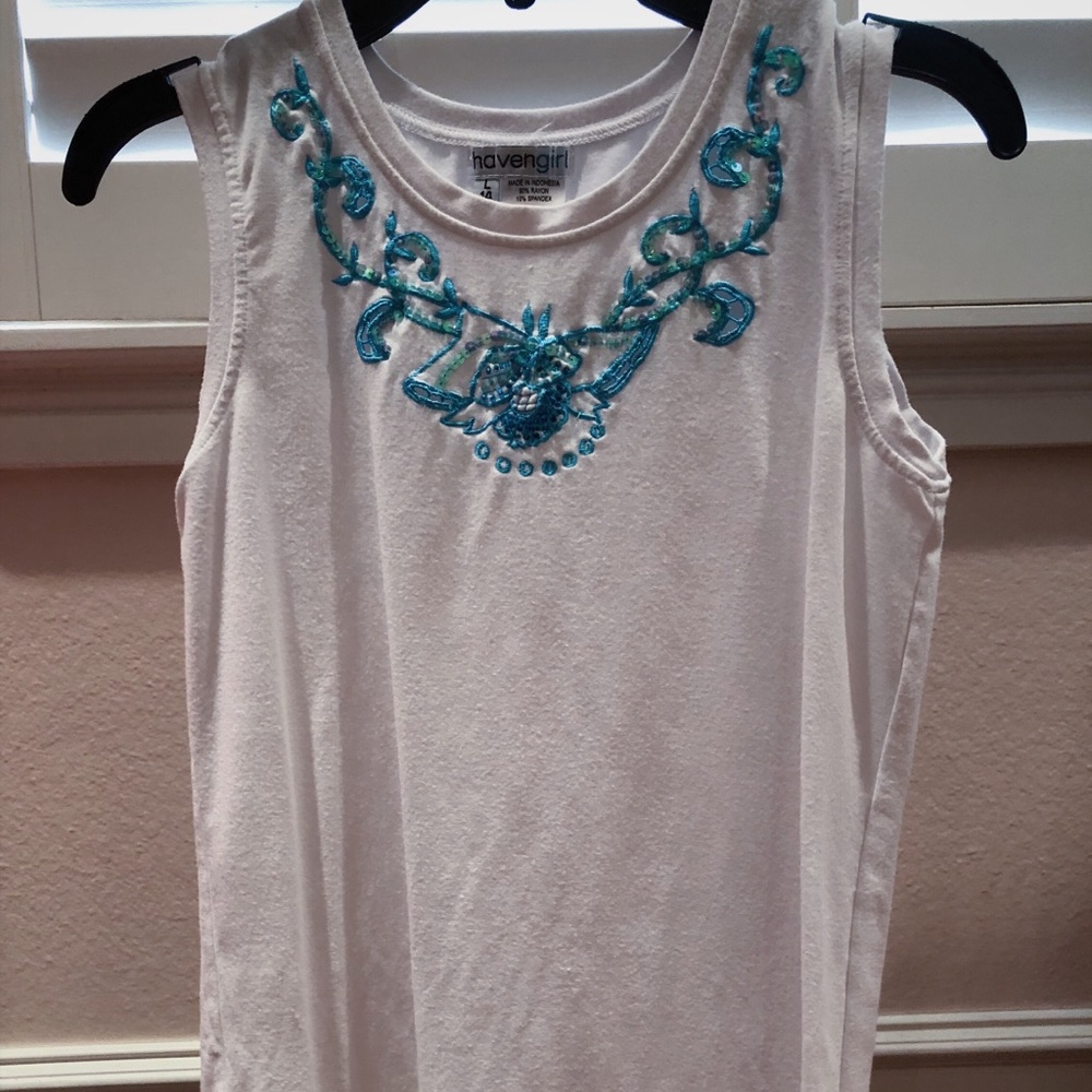 HAVENGIRL- Cute Embroidered Tank Top (Girls 14)